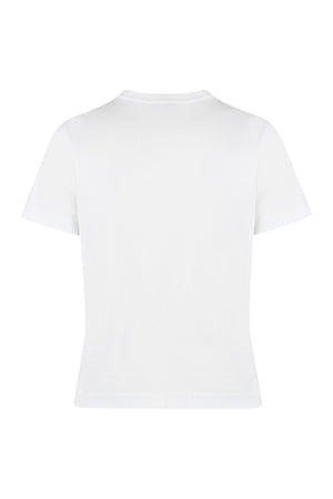 女士白色弹力TEE T恤（百分之3弹力，百分之97棉，百分之100棉）