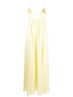ZIMMERMANN Summer Solstice Silk Slip Dress in Lemon Yellow