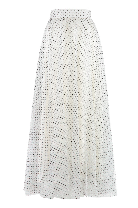 ZIMMERMANN Flirty White Polka-Dot Tulle Skirt for Women