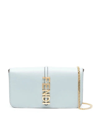 FENDI Genuine Leather Clutch for Women - SS24 Collection