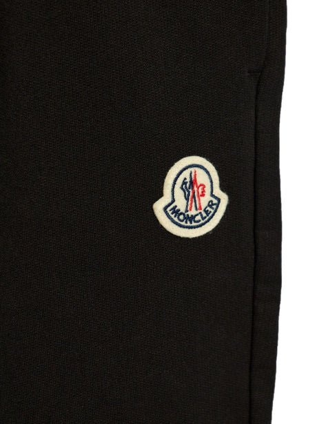 MONCLER Elegant Cotton Sweatpants with Logo Accent