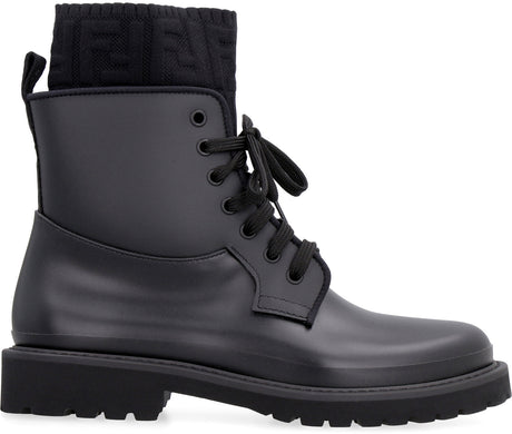 FENDI Stylish Black Combat Boots for Women