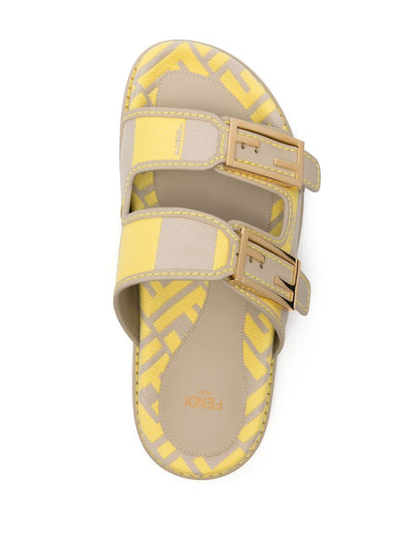 FENDI Chic Almond-Toe Dual-Strap Sandals