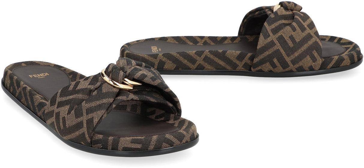 FENDI FABRIC Slide Sandals