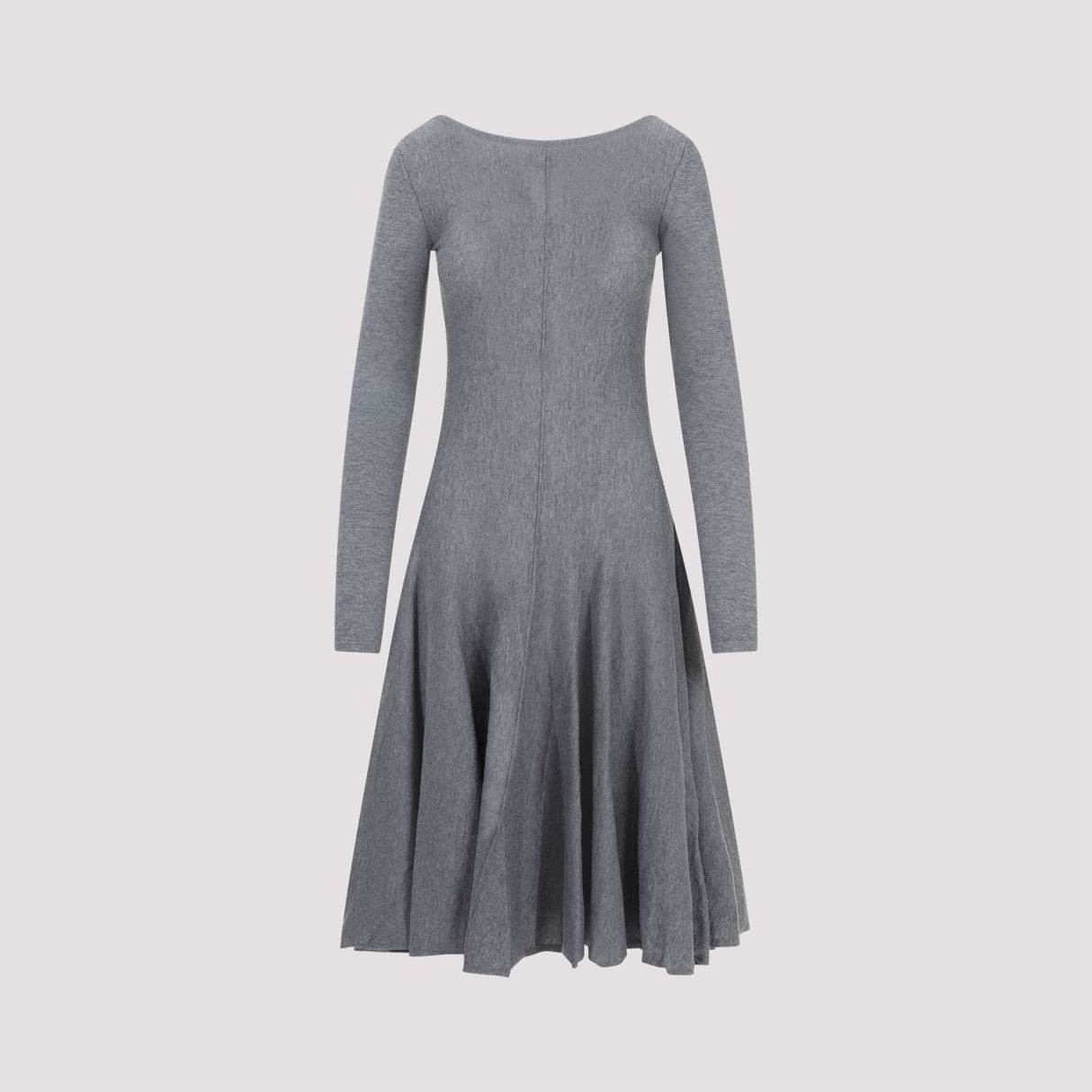 温暖时尚的灰色羊毛连衣裙 - FW23系列