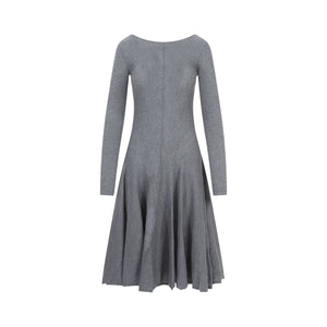 KHAITE Cozy and Chic Grey Wool Dress for Women - FW23 Collection