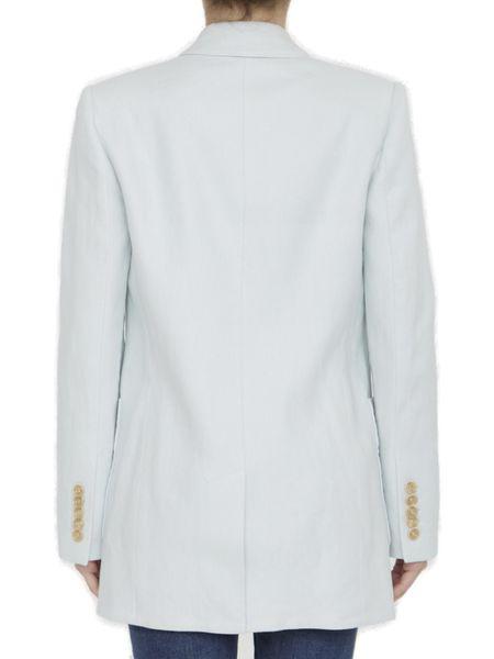 ZIMMERMANN Mint Linen Single-Breasted Jacket for Women