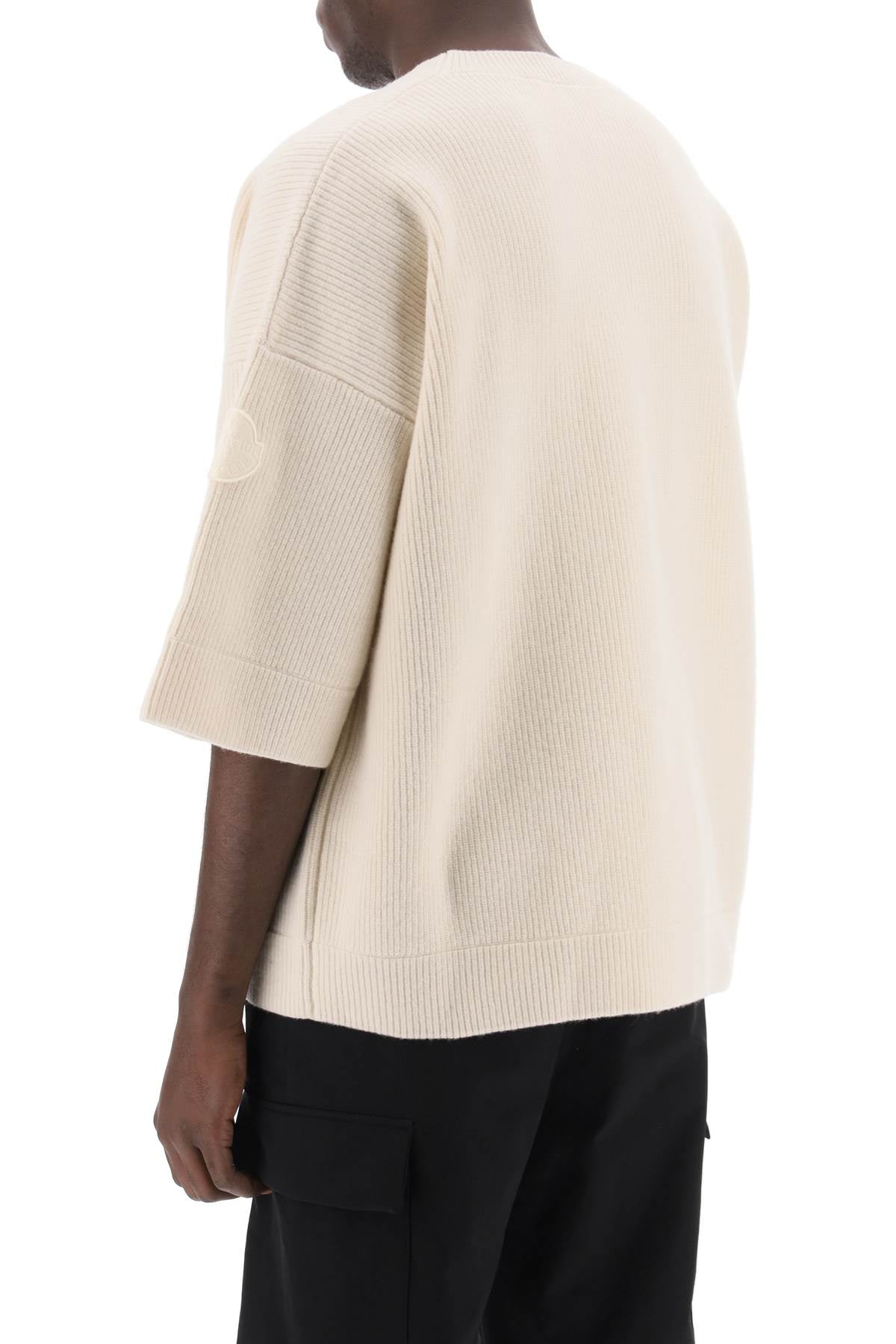 Jay-Z为蒙克拉xRoc Nation设计的男士白色针织羊毛T恤