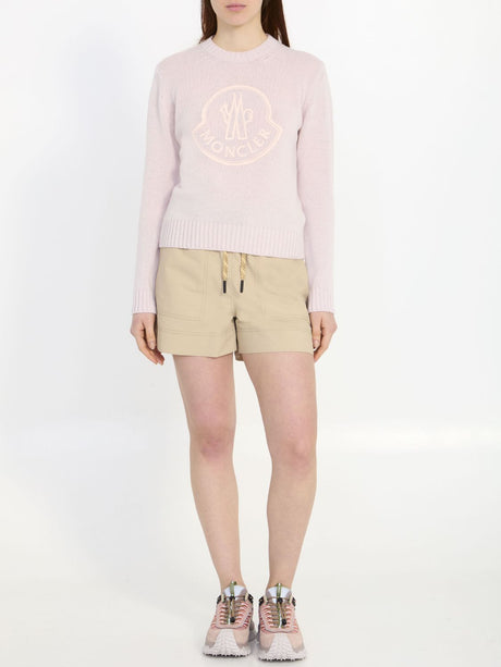 粉色羊毛和卡仕米尔Moncler女装毛衣-SS24系列