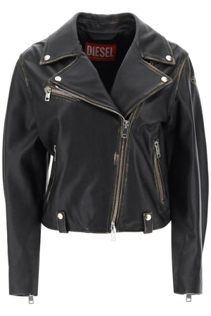 DIESEL Women's Leather Biker Jacket for FW23