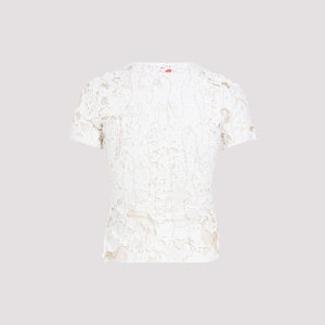 DIESEL White Cotton T-Shirt for Women | SS24 Collection
