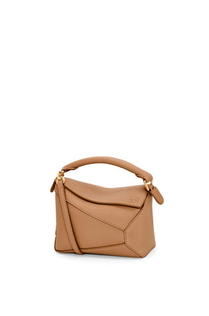 LOEWE Mini Edge Puzzle Toffee Brown Crossbody Handbag for Women