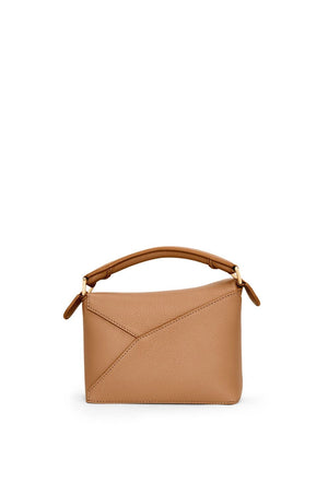 LOEWE Mini Edge Puzzle Toffee Brown Crossbody Handbag for Women