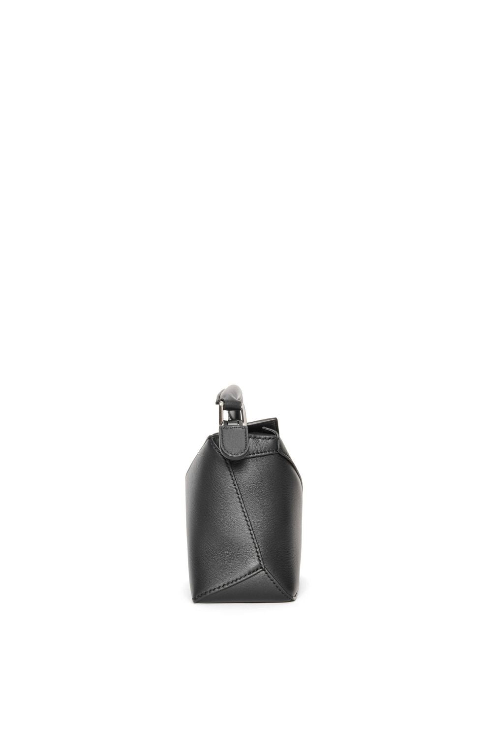 LOEWE Mini Edge Puzzle Black Leather Crossbody Bag for Women - SS24