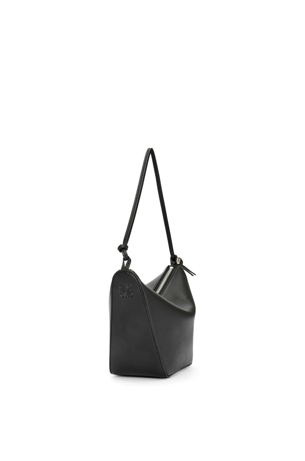 LOEWE Mini Hammock Hobo Handbag in Black Calfskin for Women