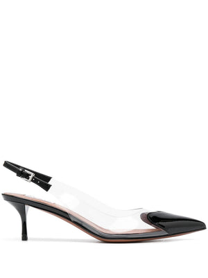 ALAIA Femme Noir Transparent Heel Sandals for SS24