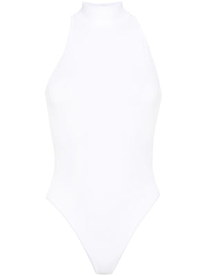 ALAIA Sleeveless Turtleneck Bodysuit for Women in White