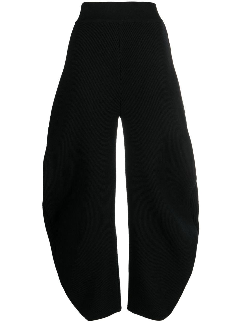 流行黑色羊毛混纺长裤 - 女装时尚FW23