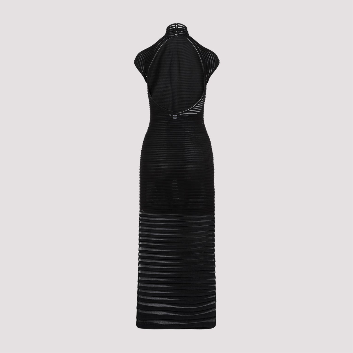 黑色粘胶女式长裙-SS24系列