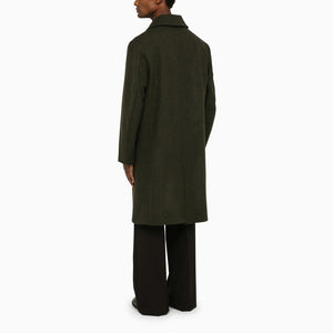 DOPPIAA Military Green Double-Breasted Wool Jacket for Men - FW23