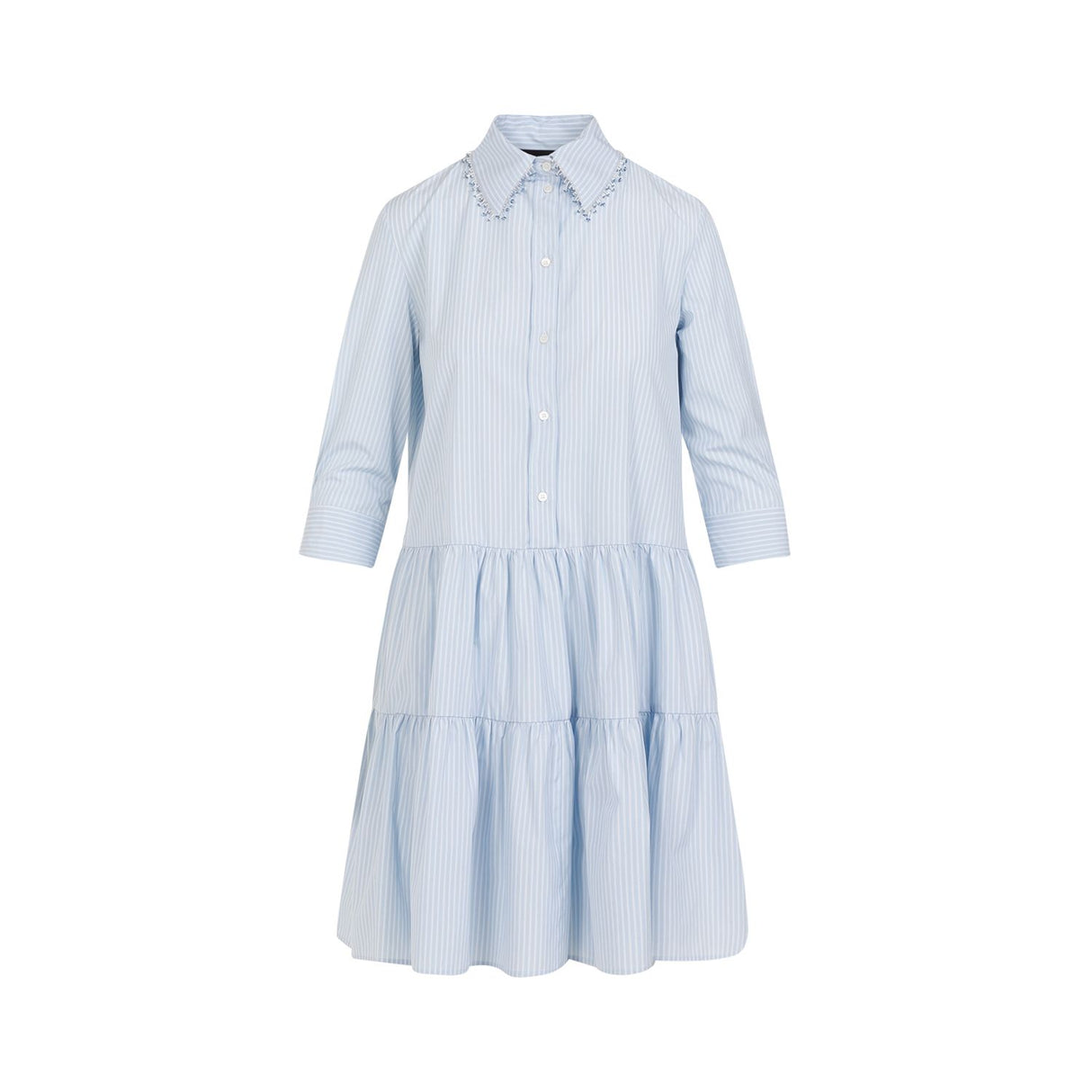 FABIANA FILIPPI Blue Cotton Mini Dress for Women - SS24