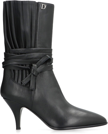 DSQUARED2 Stunning Leather Ankle Boots for Bold Women