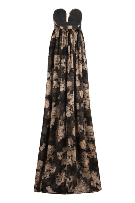 MAX MARA Black Silk Chiffon Bustier Dress for Women
