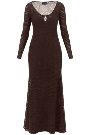 TOM FORD Feminine and Elegant Lurex Knit Maxi Dress for Women - SS24