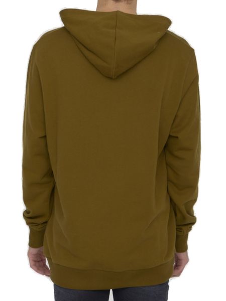 BALMAIN Eco-Sustainable Reflective Hoodie for Men in Vibrant Green