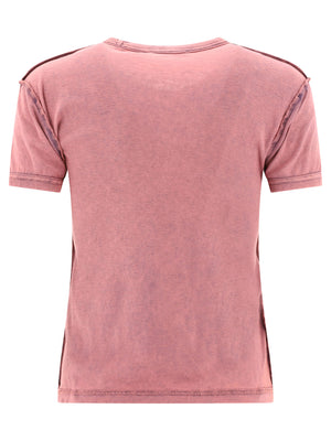 粉色棉质标志T恤女装