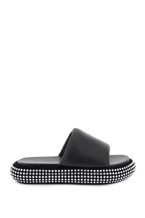 JW ANDERSON 'Crystal Bumper' Black Slide Sandals for Women from J.W. Anderson