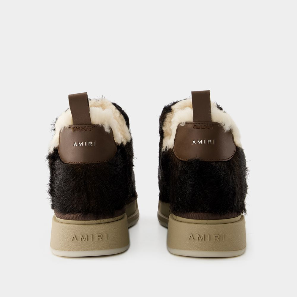 AMIRI Stylish Faux Fur Ankle Boots for Men - FW23