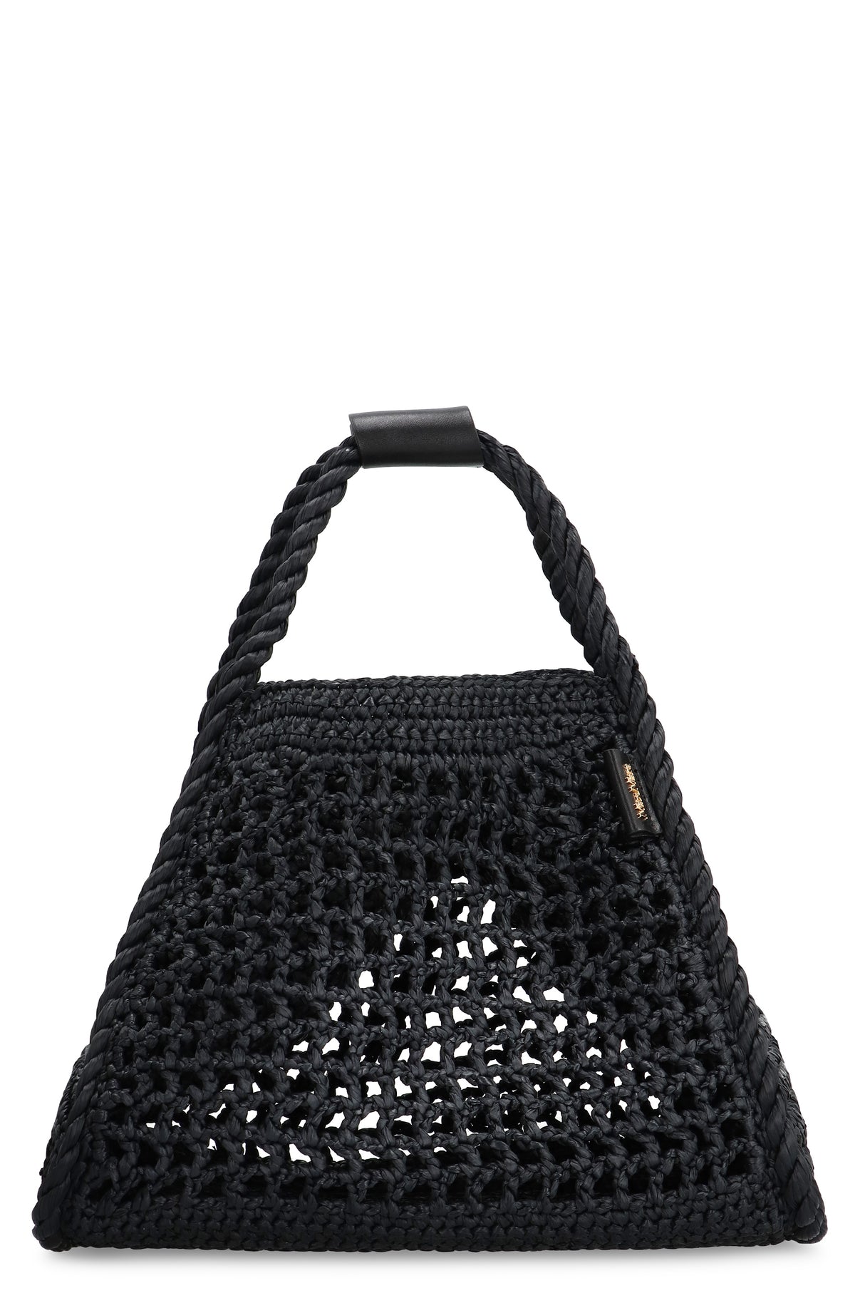 MAX MARA Sophisticated Black Raffia Women's Handbag