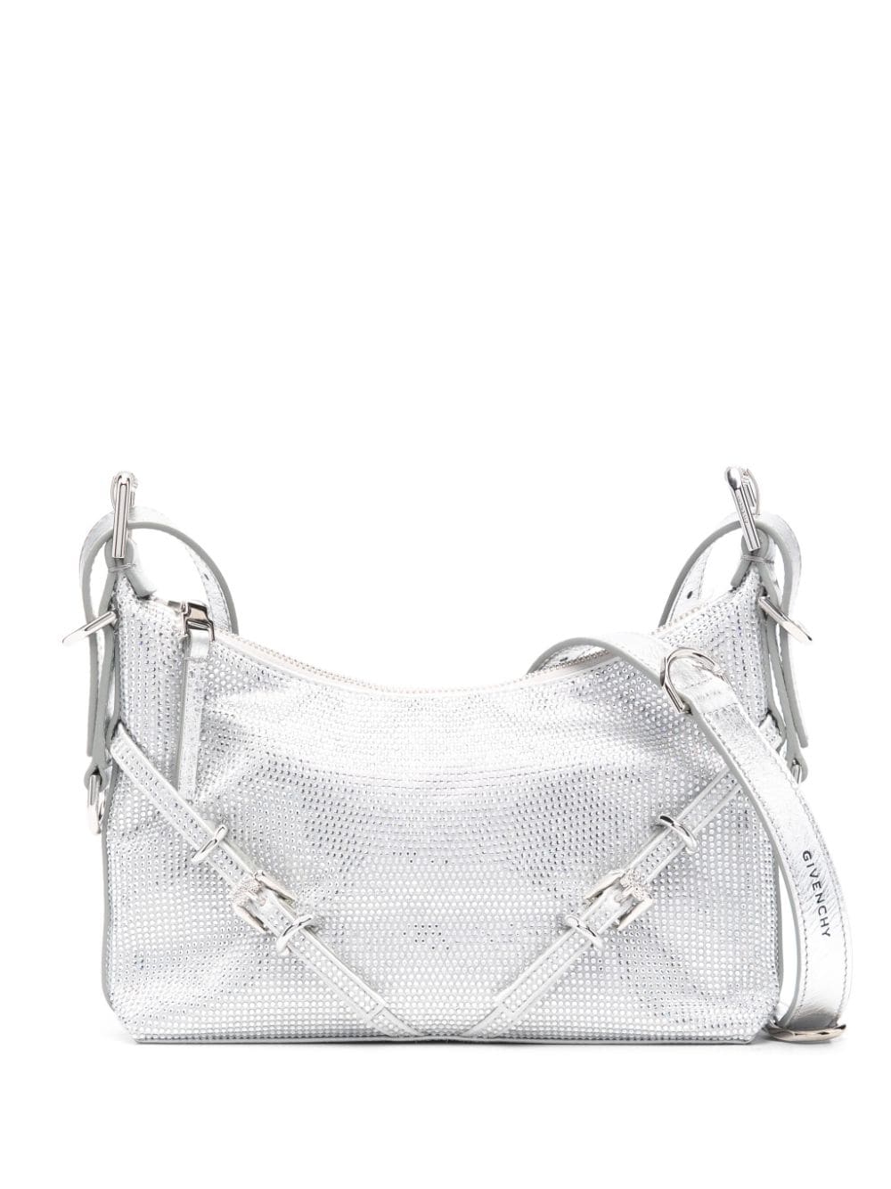 GIVENCHY Strass Crystal Mini Crossbody Shoulder Bag with Silver-Tone Accents