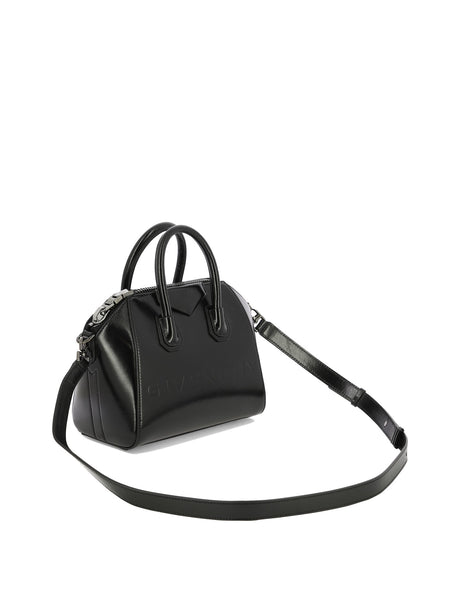 GIVENCHY Elegant Mini Antigona Handbag with Adjustable Strap, Black - 26x19x13 cm