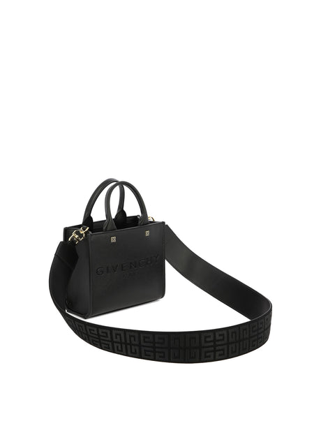 GIVENCHY Mini G Black Calf Leather Crossbody Tote for Women
