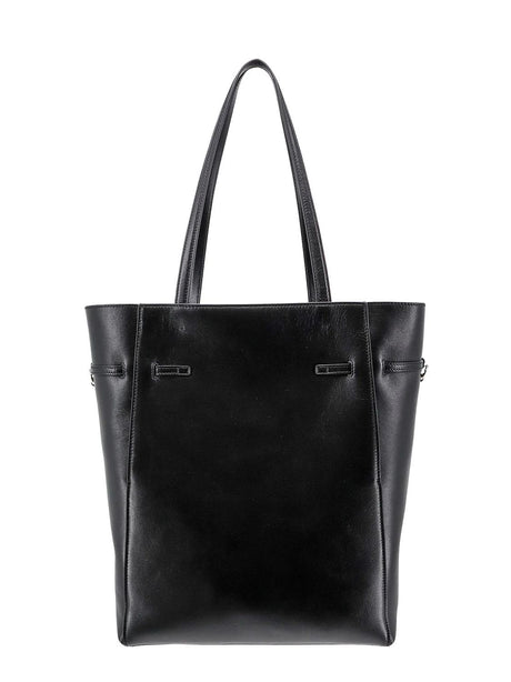GIVENCHY Chic Black Leather Medium Tote Handbag for Women, Spring/Summer 2024