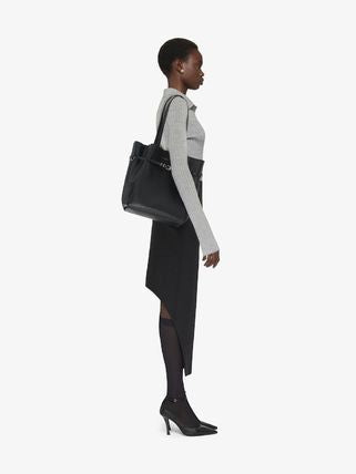 GIVENCHY Women's Black Calf Leather Small North-South Tote Handbag