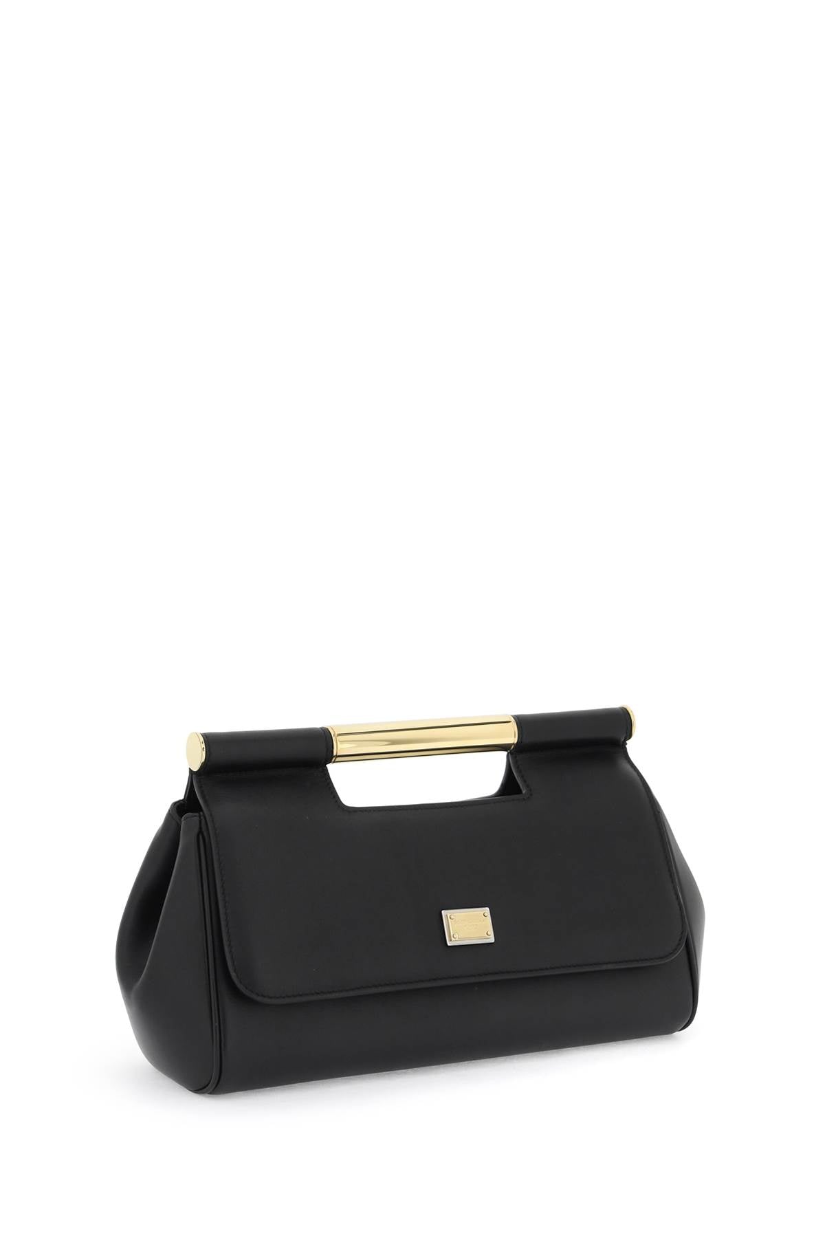 DOLCE & GABBANA Sicily Clutch in Black Leather - SS24 Collection