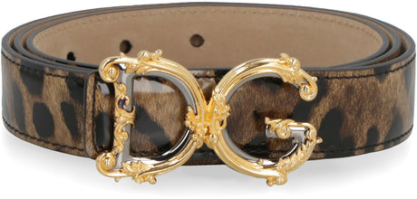DOLCE & GABBANA Stylish Patent Leather Buckle Belt for Women - FW23