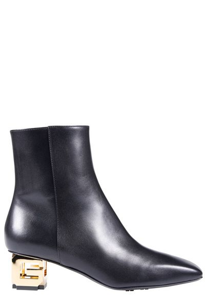 GIVENCHY Quilted Leather G Cube Ankle Boots for Women in Black (FW23)