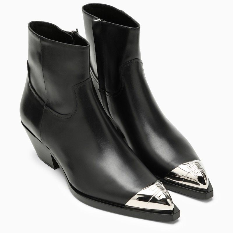 GIVENCHY Stylish Black Leather Ankle Boot for Women