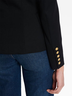 BALMAIN Elegant Black Double-Breasted Wool Jacket