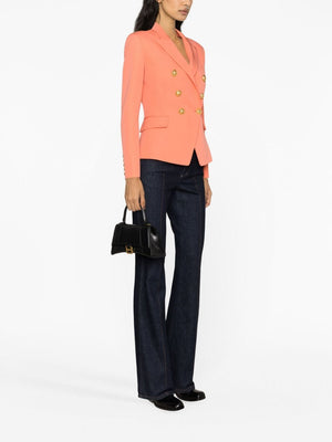 BALMAIN Stylish Double-Breasted Wool Jacket for Women in Pink - Fall/Winter 2024
