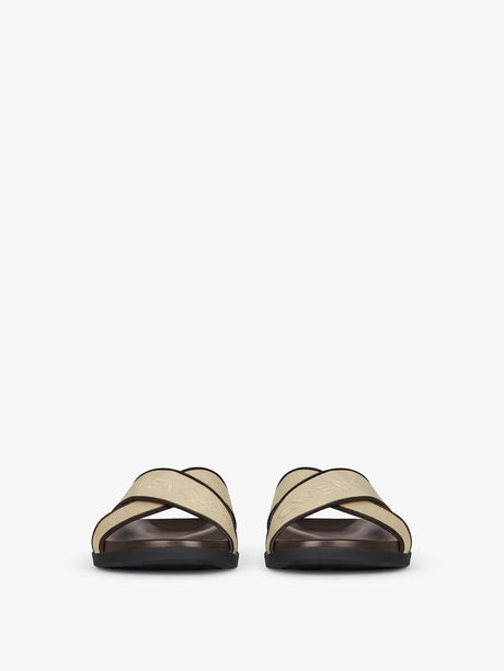 GIVENCHY Men's Tan Plage Sandals for FW24