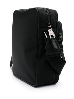 DOLCE & GABBANA Black Rubberised Messenger Bag for Men - SS24 Collection