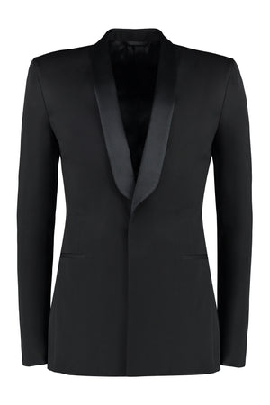 GIVENCHY Black Single-Breasted One Button Jacket for Men - FW23