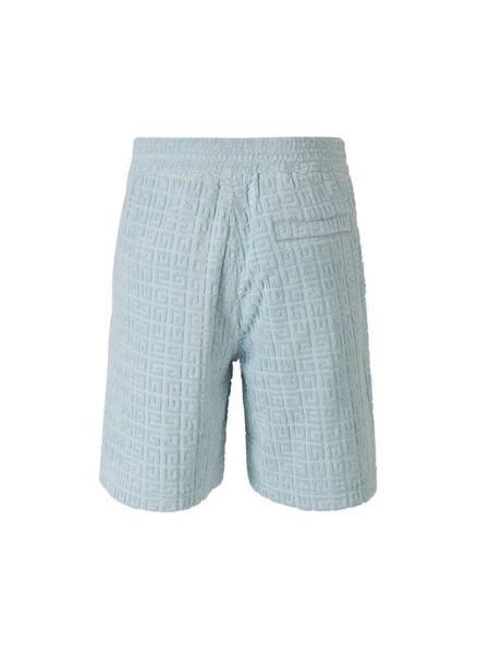GIVENCHY Blue Cotton Blend Designer Shorts for Men