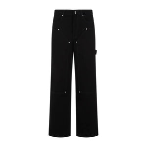 GIVENCHY Men's Black Cotton Pants for SS24