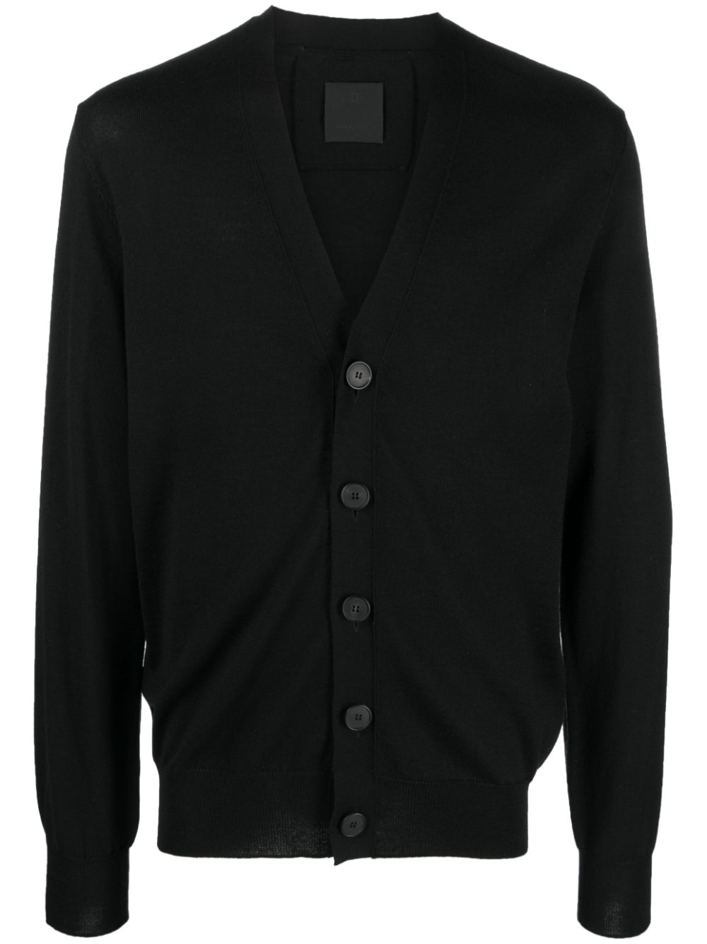 男士黑色羊毛开衫 - FW23系列